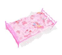 Tomvorks Mini Lit de Poupée avec Oreiller et Drap | Meubles de chambre à coucher pour maison de poupée, Beau motif floral, Sans danger pour les nourrissons