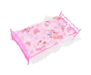 Tomvorks Mini Lit de Poupée avec Oreiller et Drap | Meubles de chambre à coucher pour maison de poupée, Beau motif floral, Sans danger pour les nourrissons