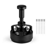 Tomvorks Outil D'agitateur à Expresso avec Positionnement Magnétique pour une Distribution Précise de la Poudre Noir Outil WDT Réglable de 58 Mm pour Accessoires Barista