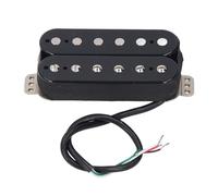 Tomvorks Popular Overwound Open Double Coil Pickup, Classical Timbre, Large Volume, Alnico 5 Magnets, 52mm Black Humbucker Pickup for Electric Guitar with Adjustable Rod, Compatible with
