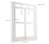 Tomvorks Porte en Plastique pour Chien et Chat, Verrouillage Magnétique, Rabat de sécurité, Installation Facile, Porte de Fenêtre, Noir et Blanc, XL pour Animaux de Compagnie (XL Tian)