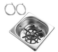 Tomvorks Rinceur de Verre en Acier Inoxydable, Lave-tasse Efficace pour évier de Cuisine, Pulvérisateur Multi-trous pour évier avec Drainage, Compatible avec Diverses Tasses (Argent)