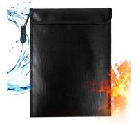 Tomvorks Sac à Documents Ignifuge, étanche, argenté, avec Fermeture éclair Améliorée, pour Fichiers, Cartes, Sac de Rangement de Documents Valeur, 11x15 Pouces, Paquet 2 (M)