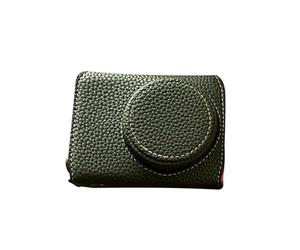 Tomvorks Sac Photo Vintage en Demi-Cuir, Poignée Améliorée, Sangle Doublée Souple, Trou fileté pour L'accès aux Amateurs de Photographie GR3 avec Paravent (Vert)