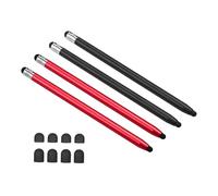 Tomvorks Stylet Universel pour écran Tactile 2 en 1, Stylet Capacitif Actif pour Tablette, Téléphone, Les Appareils, 4 Pièces, Rouge, Rose, Violet, Or, Costume et (2noir et 2rouge)