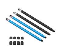Tomvorks Stylet Universel pour écran Tactile 2 en 1, Stylet Capacitif Actif pour Tablette, Téléphone, Les Appareils, 4 Pièces, Rouge, Rose, Violet, Or, Costume et (2Noir&)