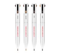 Tomvorks Stylo Contour des Sourcils étanche 4 en 1, Outil de Maquillage Professionnel pour des Sourcils Parfaits, Blond 01# (Brun noir)