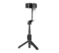 Tomvorks Support de Trépied Stabilisateur de Cardan Portable pour Smartphone avec Lumière LED Amovible, Technologie Anti-secousse Avancée pour Selfies Clairs, Outil Essentiel Le Streaming en Direct