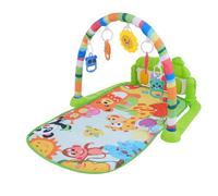 Tomvorks Tapis de Jeu Interactif pour Piano pour bébé, Tapis de Gymnastique Les étapes Clés du Développement, d'activité Pliable et adapté aux Voyages, adapté aux Nouveaux Parents (Vert)