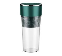 Tomvorks Tasse de Presse-agrumes Rechargeable Portable avec Quatre Lames pour un Jus Rapide - pour le Bureau de Cuisine en Voyage, Mini Tasse Mixage Lavable, Vert/rose, 400 G