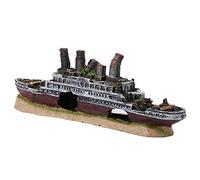 Tomvorks Titanic Perte Lost Naved Ship Ship Aquarium Décoration Ornement Élégant et Belle Décoration de Naufrage pour Le Monde sous-Marin