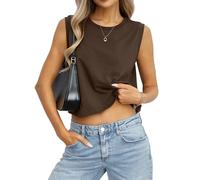 Tomwell Débardeur ample en coton sans manches pour femme | Col rond, basique, décontracté, entraînement, sport, été, sortie