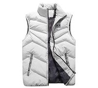 Tomwell Mère Père et Enfants Gilet Doudoune sans Manche Fermeture Zippé Capuche Amovible Manteau Veste Chaud d'hiver et Printemps Court Parka D Gris 3XL
