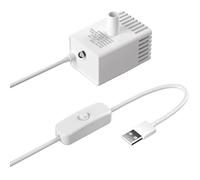 TOMXCUTE Pompe de Rechange pour Fontaine à Eau Chat en Verre - Ultra Silencieuse ≤25 DB, IPX8, Interrupteur Lumière, USB 5V
