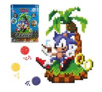 TOMY Jixelz® Remix Sonic The Hedgehog Craft Kit - Chillin’ Sonic - 1200+ Pieces