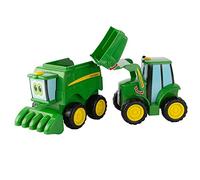 Tomy John Deere - Coffret Jouet pour Enfant Mes Amis de la Ferme 47193, Tracteur Jouet pour Bébés, Johnny Le Tracteur & Corey, pour Garçons et Filles, Adapté aux Enfants de 18mois+, Multicolore