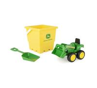 Tomy John Deere Ensemble bac à Sable avec Seau, Pelle et Camion-Benne, Jouets de Plage Solides pour Enfants 18 Mois et Plus.