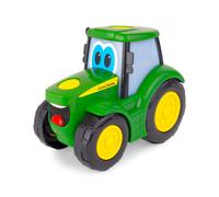 TOMY John Deere Lights 'n Sounds Tracteur Johnny Jouet lumineux avec effets sonores et roues à roulettes - Produit officiel John Deere - Jouet d'intérieur