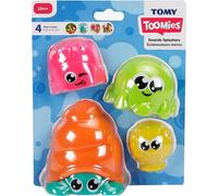 TOMY | Jouets pour le bain Toomies - 4 en 1 - Créatures marines colorées - Stimule la créativité et la motricité
