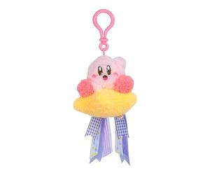 TOMY Mofulatto Kirby Saluant & Warp Star Porte-Clés Peluche, Breloque Kawaii Ultra-Douce, Accessoire de Sac, Peluche Effet Bouloché à Clipser, Cadeau Collectible pour Enfants et Adultes