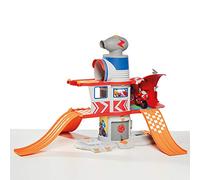 TOMY Ricky Zoom House Adventure Playset avec sons,rampes et lanceur de jouets pour motos, comprend des figurines de 8 cm pour les garçons,des jouets de motos avec des roues pour les enfants de 3 ans+