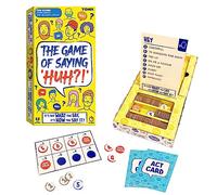 TOMY The Game of Saying « Huh? ! » - Jeux de Cartes d'impressions vocales - Jeu Amusant d'agir et de deviner correctement pour Gagner - Jeux de société familiaux pour Adultes, Adolescents et Enfants