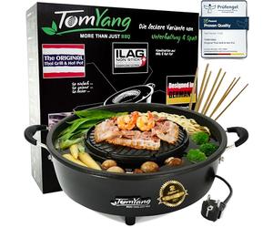 TomYang Hot Pot, barbecue thaïlandais et hot pot original, BBQ thai électrique multicuiseur, revêtement suisse, design allemand, +100 vidéos de recettes. Barbecue coréen de table, appareil raclette