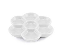 TOMYEER Plateau de palette de peinture de 15,2 cm avec 7 puits pour aquarelle, acrylique et huile, travaux manuels, peinture artistique professionnelle