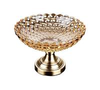 TOMYEUS Coupe Fruit Grand Bol de Fruits en Verre créatif Haut Pied séché à Snack Bol Salon Moderne Salon Bol à Fruits Mode Simple Corbeille Fruit