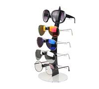 TOMYEUS Présentoir De Lunettes 5 Couches Lunettes Lunettes de Soleil Lunettes de Soleil Verres Affichage Support de Support Noir Transparent Multi-Couleur Support De Lunettes (Color : Black)
