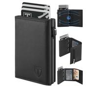 Tomylv Portefeuille Homme - Cuir, Magnétique Porte-Cartes avec Blocage RFID, Porte Carte Bancaire Homme avec Compartiment à Billets et Poche à Monnaie - Boîte Cadeau
