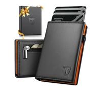 Tomylv Portefeuille Homme - Portefeuille pour Homme RFID avec Portemonnaie Homme, Slim Porte-Cartes pour 11 Cartes, 8 Billets, 5 Pièces, Boîte Cadeau