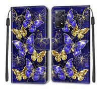 TOMYOU Coque pour Coque pour Xiaomi Redmi Note 11 Pro 5G Global/Note 12 Pro 4G, Fermeture Magnétique Pochette Protection Housse avec Fentes pour Cartes Étui Six Papillons