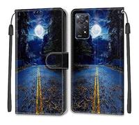 TOMYOU Coque pour Coque pour Xiaomi Redmi Note 11 Pro 5G Global/Note 12 Pro 4G, Fermeture Magnétique Pochette Protection Housse avec Fentes pour Cartes Étui Lune