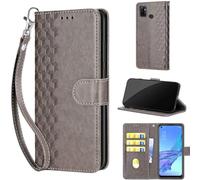 TOMYOU Coque pour Oppo A53 4G 2020 / A53s 4G Étui,Premium Cuir Flip Folio Housse Portefeuille Etui Compatible Oppo A32 4G 2020 / A33 4G 2020 / A11S Grey