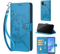 TOMYOU Coque pour Oppo A53 4G 2020 / A53s 4G Étui,Premium Cuir Flip Folio Housse Portefeuille Etui Compatible Oppo A32 4G 2020 / A33 4G 2020 / A11S Bleu