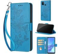 TOMYOU Coque pour Oppo A53 4G 2020 / A53s 4G Étui,Premium Cuir Flip Folio Housse Portefeuille Etui Compatible Oppo A32 4G 2020 / A33 4G 2020 / A11S Bleu