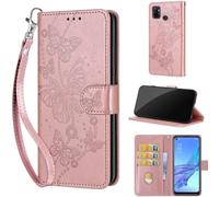 TOMYOU Coque pour Oppo A53 4G 2020 / A53s 4G Étui,Premium Cuir Flip Folio Housse Portefeuille Etui Compatible pour Oppo A32 4G 2020 / A33 4G 2020 / A11S Rose Or