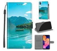 TOMYOU Coque pour Samsung Galaxy A10 / M10, Fermeture Magnétique Pochette Protection Housse avec Fentes pour Cartes Étui Bateau