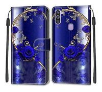 TOMYOU Coque pour Samsung Galaxy A11, Rose Bleue