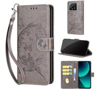 TOMYOU Coque pour Xiaomi 13T / 13T Pro/Redmi K60 Ultra Étui, avec Fentes pour Cartes Antichoc Portefeuille Etui Flip Folio Housse pour Xiaomi 13T / 13T Pro/Redmi K60 Ultra Grey