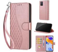 TOMYOU Coque pour Xiaomi Redmi Note 11 Pro 5G Global/Note 11 Pro Global Étui, avec [Béquille] Premium Cuir Housse Portefeuille pour Redmi Note 11 Pro+ 5G (India) / Note 11E Pro/Note 12 Pro 4G Rose Or
