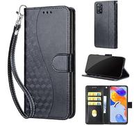 TOMYOU Coque pour Xiaomi Redmi Note 11 Pro 5G Global/Note 11 Pro Global Étui, avec [Béquille] Premium Cuir Housse Portefeuille pour Redmi Note 11 Pro+ 5G (India) / Note 11E Pro/Note 12 Pro 4G Noir