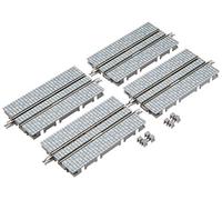 TomyTEC- 4 Voies Tram Droites 70 mm pavés, 017943, Taille Unique