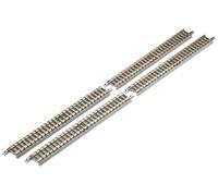 TomyTEC 018018 4 Voies Droites en lit de Gravier de 140 mm chacune