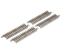 TomyTEC 018049 4 Voies Droites en lit de Gravier 70 mm chacune