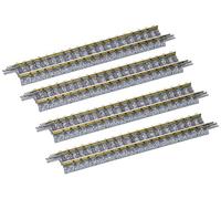 TomyTEC 018056 4 Voies Droites en lit de Gravier 99 mm