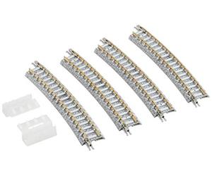 TomyTEC 018643 4 Voies courbées en lit de Gravier 15°