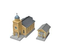 TomyTEC 234838 - Église avec annexe modèle ferroviaire Accessoires