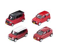TomyTEC 323679 Car-Collection, 4X Honda/Suzuki Rouge